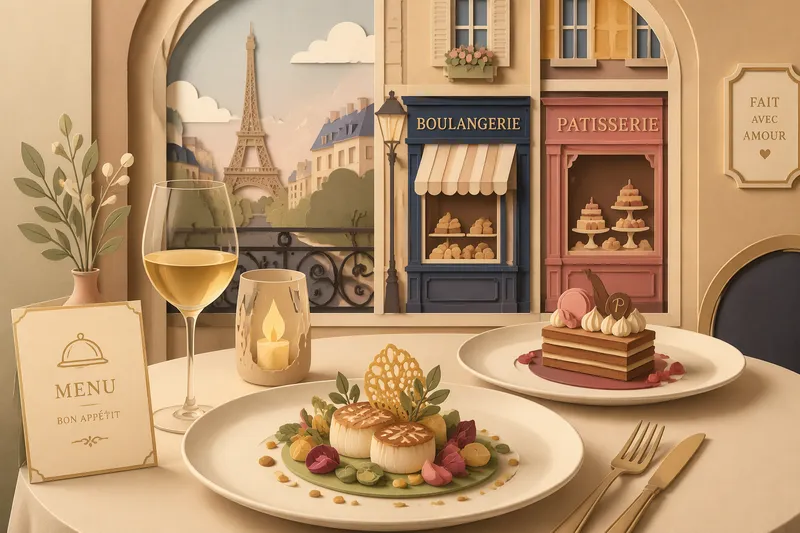 Hienostuneita annoksia gourmet-ravintolassa