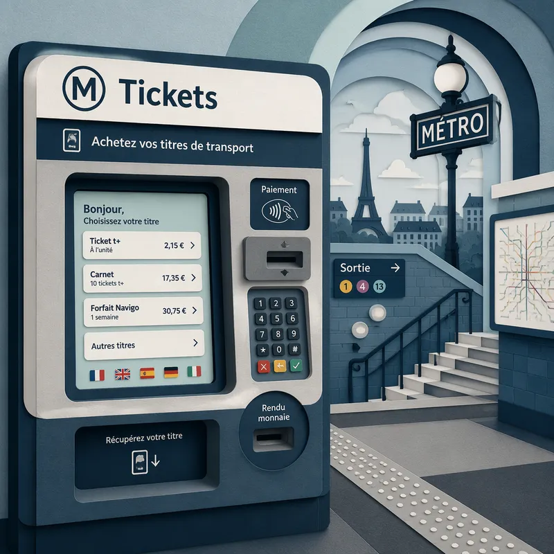 Automaattinen lipunmyyntilaite metroasemalla