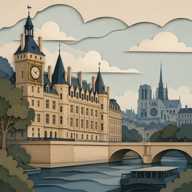 Conciergerie-palatsin historiallinen rakennus Conciergerie-palatsin historiallinen rakennus