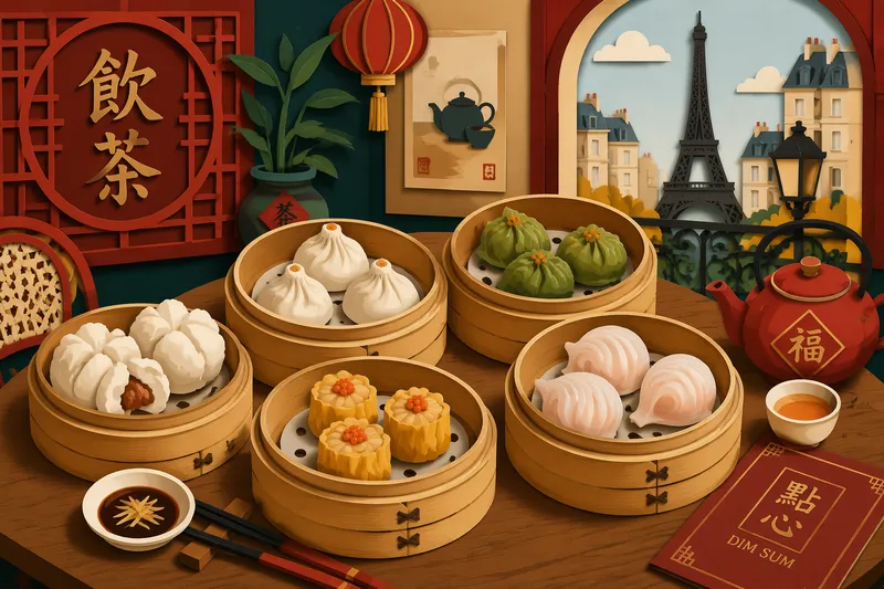Höyryävän kuumia dim sum -nyyttejä bambukorissa Höyryävän kuumia dim sum -nyyttejä bambukorissa