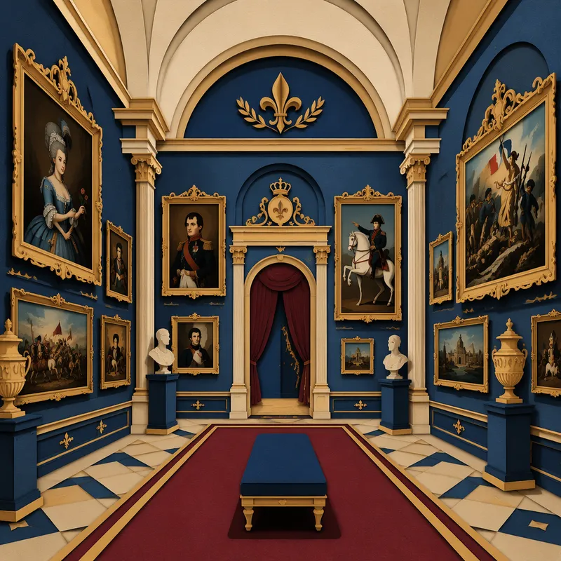 Taidekokoelma gallerian seinillä