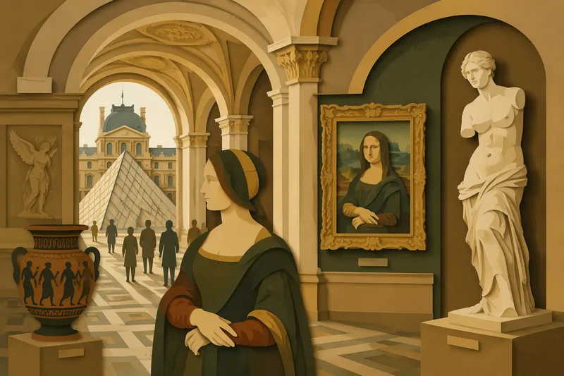 Louvren taidemuseon klassinen renessanssityylinen sali Louvren taidemuseon klassinen renessanssityylinen sali
