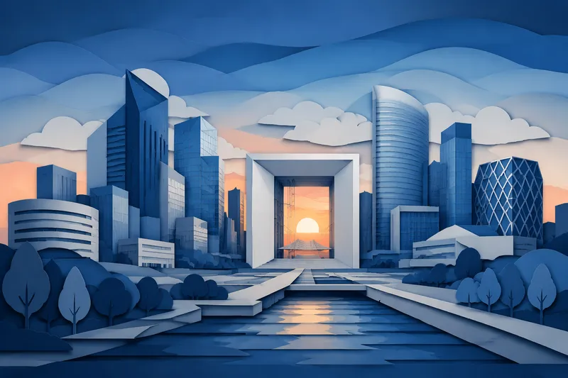 La Défensen moderni liikekeskittymä ja Grande Arche -monumentti