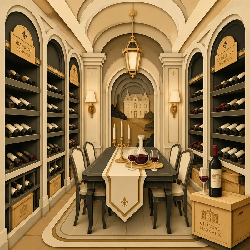 Viinikellari täynnä laadukkaita viinipulloja