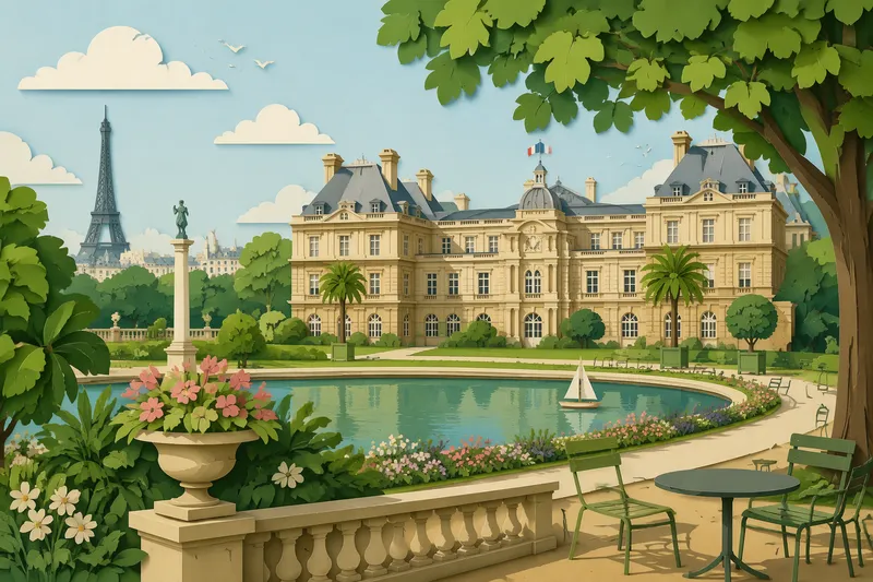 Luxembourg-puutarha ja sen historiallinen palatsi