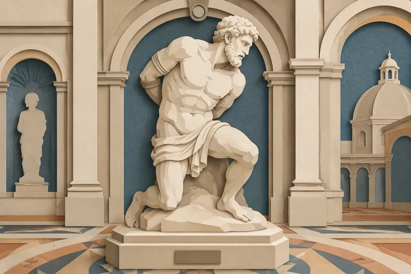 Michelangelon veistämä Kahlittu orja Louvren taidemuseossa Michelangelon veistämä Kahlittu orja Louvren taidemuseossa