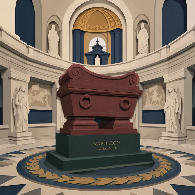 Napoléon Bonaparten hautaholvi Invalidikirkon sisätiloissa Napoléon Bonaparten hautaholvi Invalidikirkon sisätiloissa