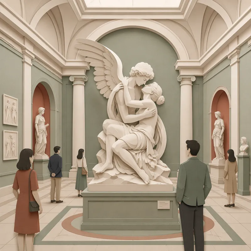 Louvren taidemuseon veistosgalleria Louvren taidemuseon veistosgalleria
