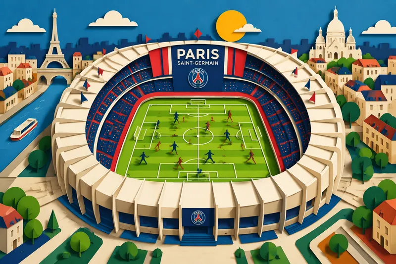 Pariisin jalkapallostadion ylhäältä päin kuvattuna