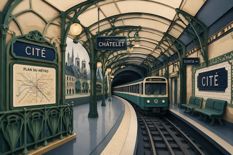 Pariisin metron taiteellinen ja tyylikäs metroasema