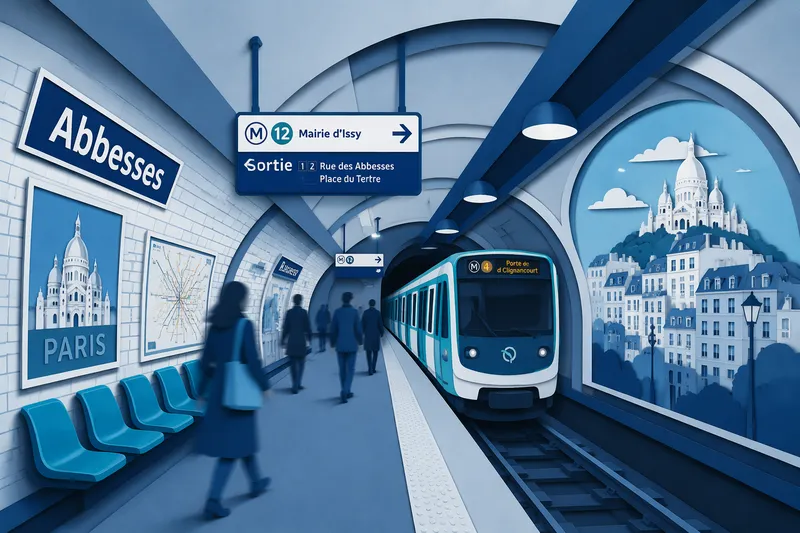 Pariisin metron laiturialue ja ihmisvilinää