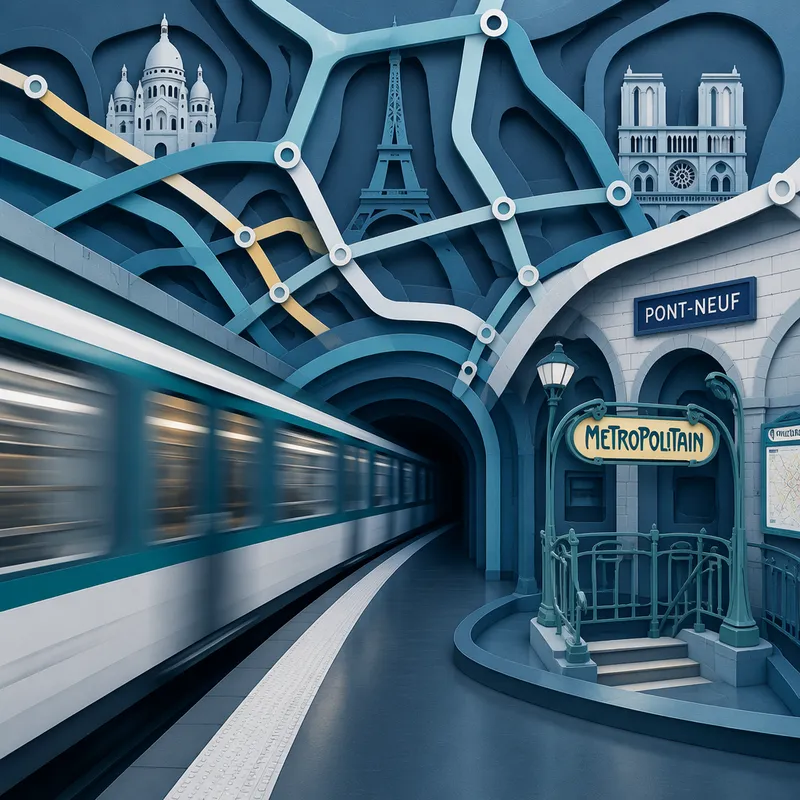 Metrovaunu kulkee vauhdilla tunnelissa